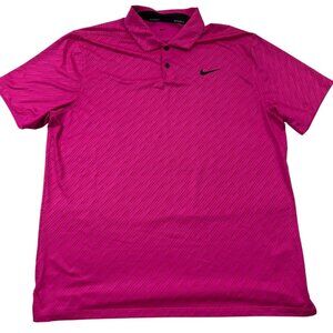 Nike Golf Dry fit Golf Polo Geometric Shirt Men's L